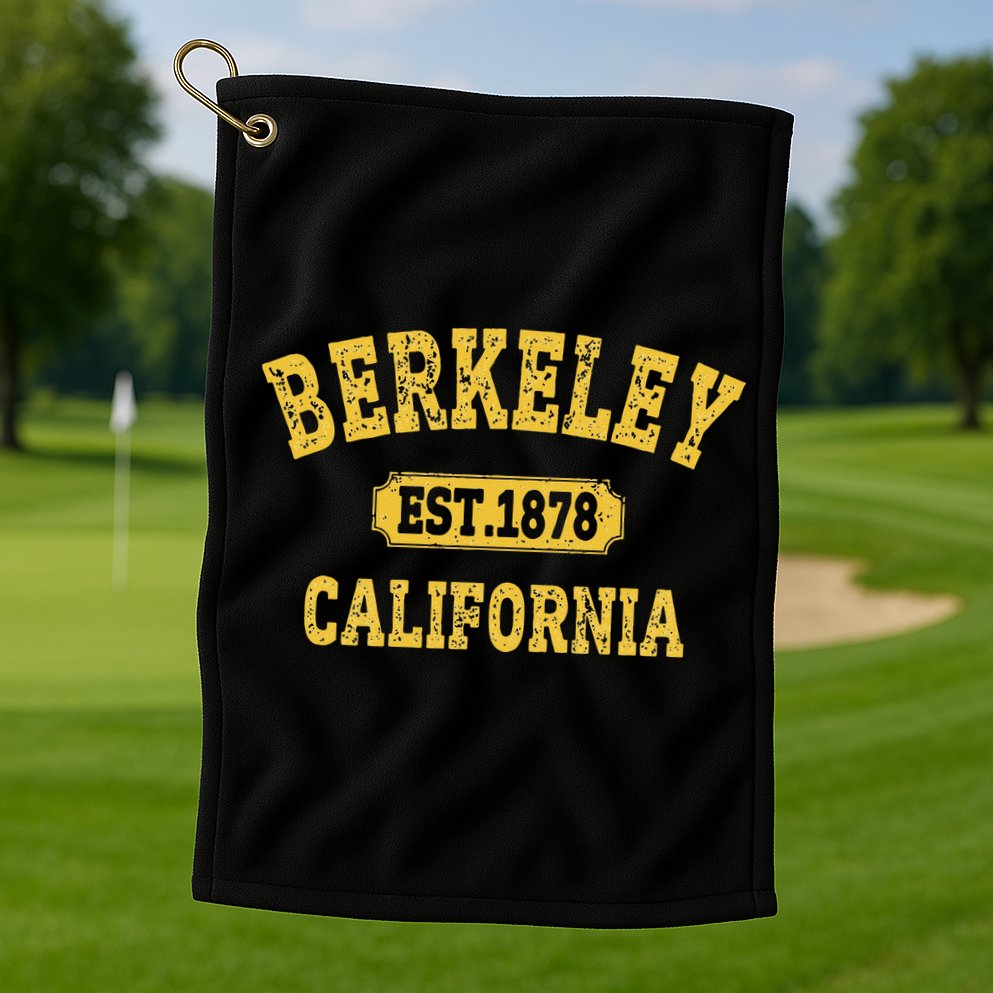 Vintage Cali Retro Berkeley California CA Berkeley Golf Towel