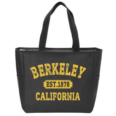 Vintage Cali Retro Berkeley California CA Berkeley Zip Tote Bag