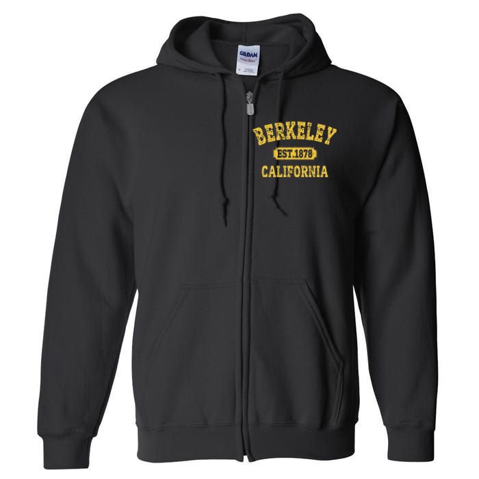 Vintage Cali Retro Berkeley California CA Berkeley Full Zip Hoodie