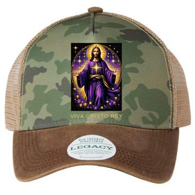 Viva Cristo Rey Roman Catholic Jesus Christ Legacy Tie Dye Trucker Hat