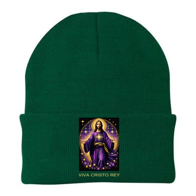 Viva Cristo Rey Roman Catholic Jesus Christ Knit Cap Winter Beanie