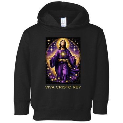 Viva Cristo Rey Roman Catholic Jesus Christ Toddler Hoodie