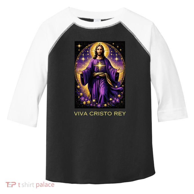 Viva Cristo Rey Roman Catholic Jesus Christ Toddler Fine Jersey T-Shirt