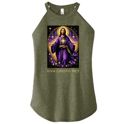 Viva Cristo Rey Roman Catholic Jesus Christ Women's Perfect Tri Rocker Tank