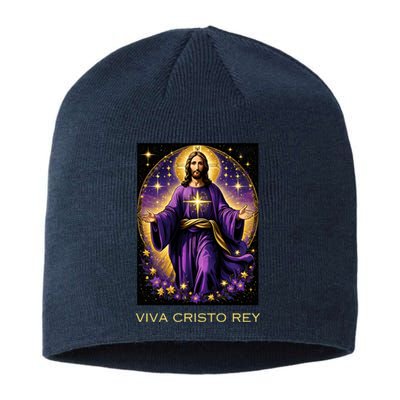 Viva Cristo Rey Roman Catholic Jesus Christ Sustainable Beanie