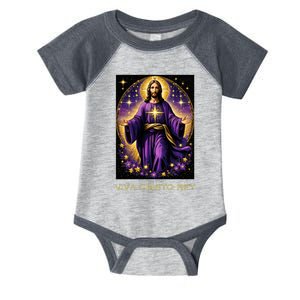 Viva Cristo Rey Roman Catholic Jesus Christ Infant Baby Jersey Bodysuit