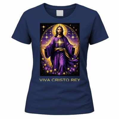 Viva Cristo Rey Roman Catholic Jesus Christ Women's T-Shirt