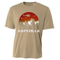 Vintage Capybara Rodent Capyzilla Distressed Animals Lover Cooling Performance Crew T-Shirt