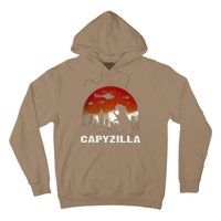 Vintage Capybara Rodent Capyzilla Distressed Animals Lover Hoodie