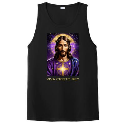 Viva Cristo Rey Catholic Jesus Christ The King PosiCharge Competitor Tank