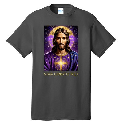 Viva Cristo Rey Catholic Jesus Christ The King Tall T-Shirt