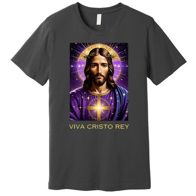 Viva Cristo Rey Catholic Jesus Christ The King Premium T-Shirt