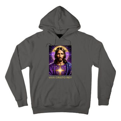 Viva Cristo Rey Catholic Jesus Christ The King Tall Hoodie