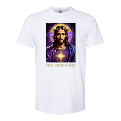 Viva Cristo Rey Catholic Jesus Christ The King Softstyle CVC T-Shirt