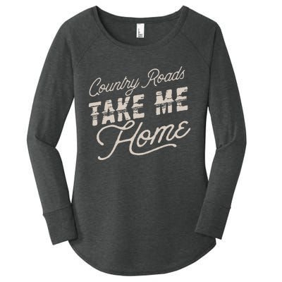 Vintage Country Roads Take Me Home Retro Women's Perfect Tri Tunic Long Sleeve Shirt