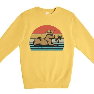 Vintage Capybara Retro Capybara Premium Crewneck Sweatshirt