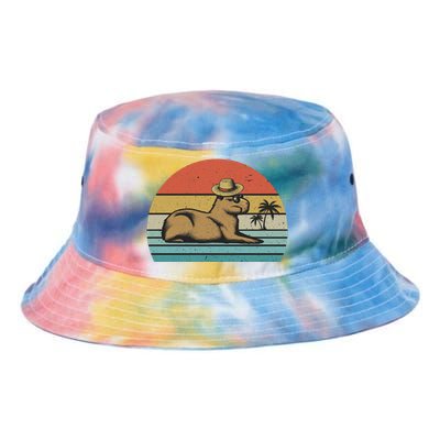 Vintage Capybara Retro Capybara Tie Dye Newport Bucket Hat