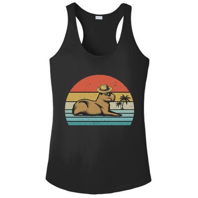 Vintage Capybara Retro Capybara Ladies PosiCharge Competitor Racerback Tank
