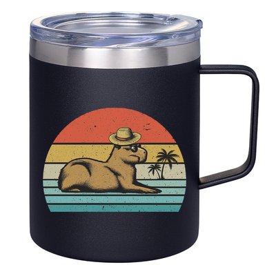 Vintage Capybara Retro Capybara 12oz Stainless Steel Coffee Mug