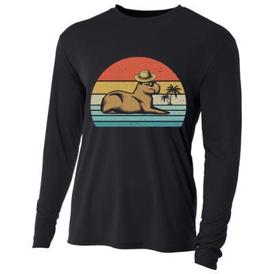 Vintage Capybara Retro Capybara Cooling Performance Long Sleeve Crew