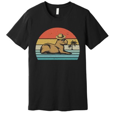 Vintage Capybara Retro Capybara Premium T-Shirt