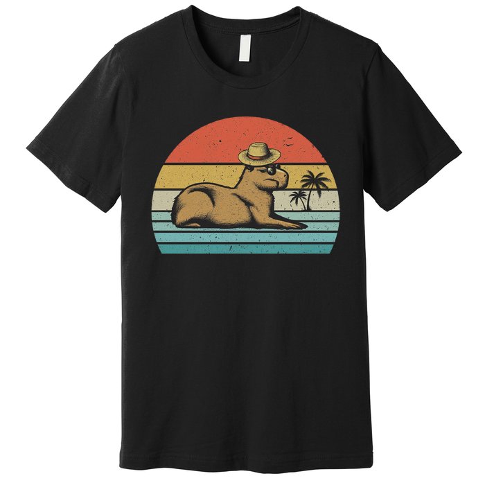 Vintage Capybara Retro Capybara Premium T-Shirt