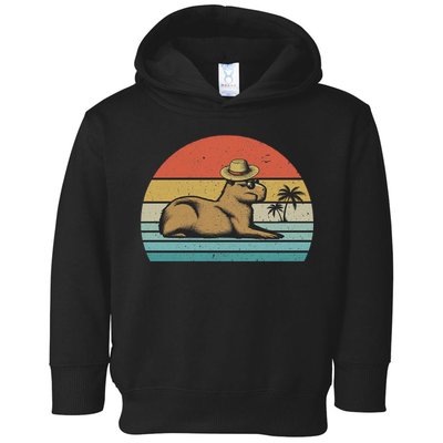 Vintage Capybara Retro Capybara Toddler Hoodie