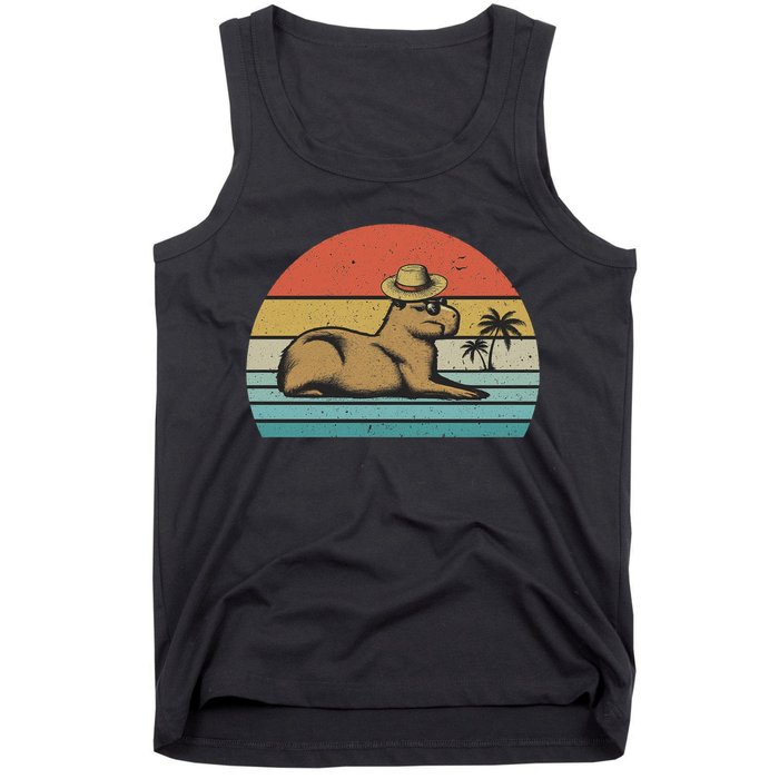 Vintage Capybara Retro Capybara Tank Top