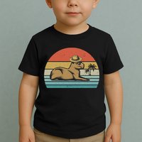 Vintage Capybara Retro Capybara Toddler T-Shirt