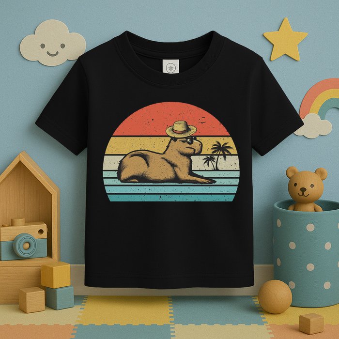 Vintage Capybara Retro Capybara Toddler T-Shirt