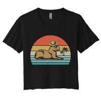 Vintage Capybara Retro Capybara Crop Top