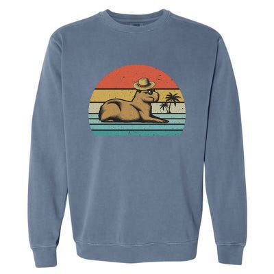 Vintage Capybara Retro Capybara Garment-Dyed Sweatshirt