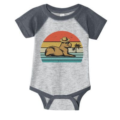 Vintage Capybara Retro Capybara Infant Baby Jersey Bodysuit