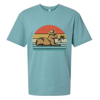 Vintage Capybara Retro Capybara Sueded Cloud Jersey T-Shirt