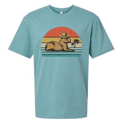 Vintage Capybara Retro Capybara Sueded Cloud Jersey T-Shirt