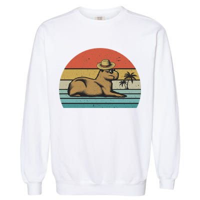 Vintage Capybara Retro Capybara Garment-Dyed Sweatshirt