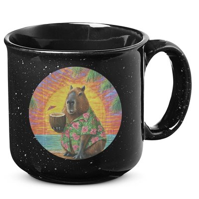 Vintage Capybara Retro Capybara 15oz Campfire Ceramic Mug