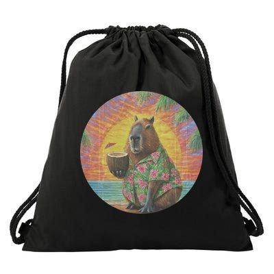 Vintage Capybara Retro Capybara Drawstring Bag