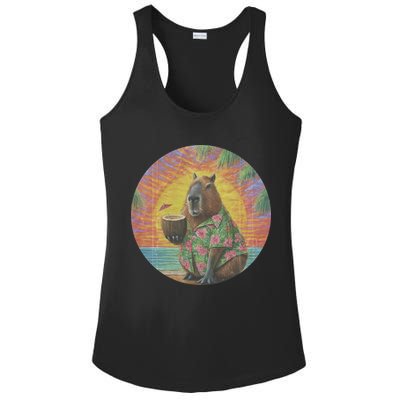 Vintage Capybara Retro Capybara Ladies PosiCharge Competitor Racerback Tank