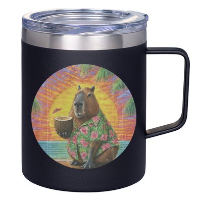 Vintage Capybara Retro Capybara 12oz Stainless Steel Coffee Mug