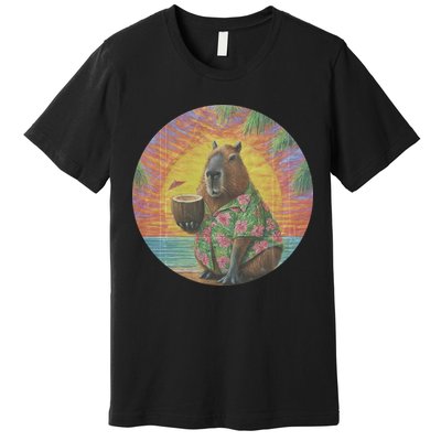 Vintage Capybara Retro Capybara Premium T-Shirt