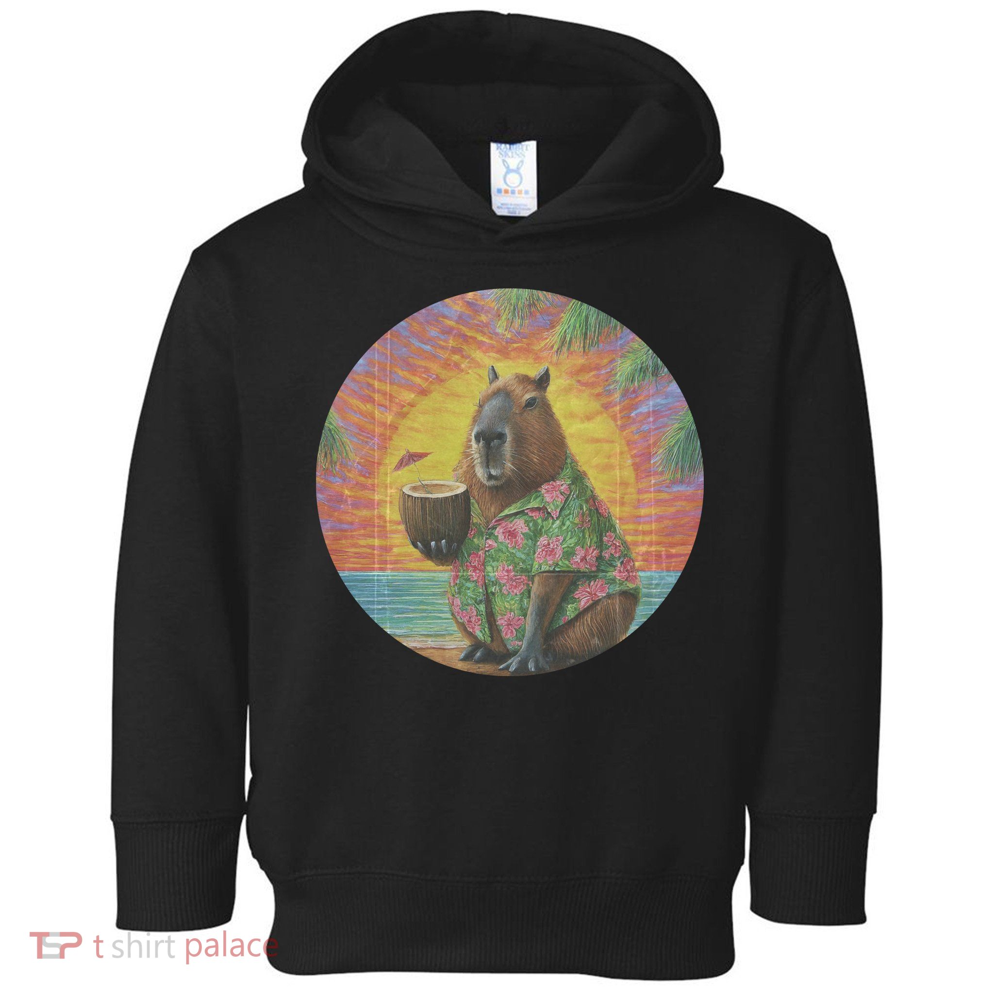 Vintage Capybara Retro Capybara Toddler Hoodie