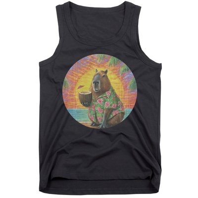 Vintage Capybara Retro Capybara Tank Top