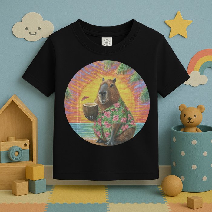 Vintage Capybara Retro Capybara Toddler T-Shirt