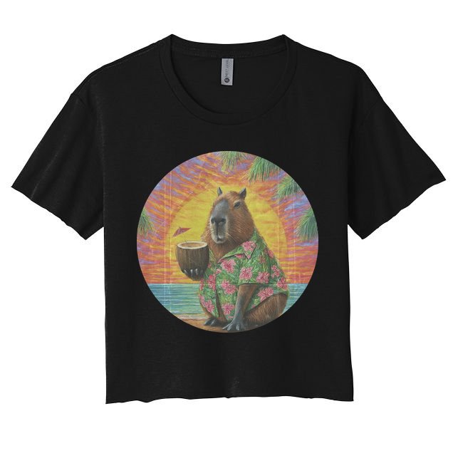 Vintage Capybara Retro Capybara Crop Top