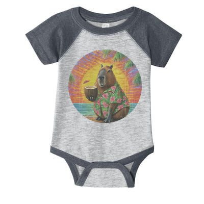 Vintage Capybara Retro Capybara Infant Baby Jersey Bodysuit