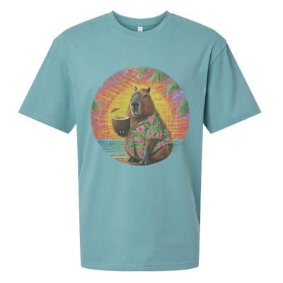Vintage Capybara Retro Capybara Sueded Cloud Jersey T-Shirt