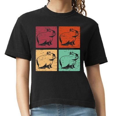 Vintage Capybara Rodent Animals Vintage Capybaras Capybara  Comfort Colors Boxy T-Shirt