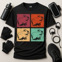 Vintage Capybara Rodent Animals Vintage Capybaras Capybara  Cooling Performance Crew T-Shirt