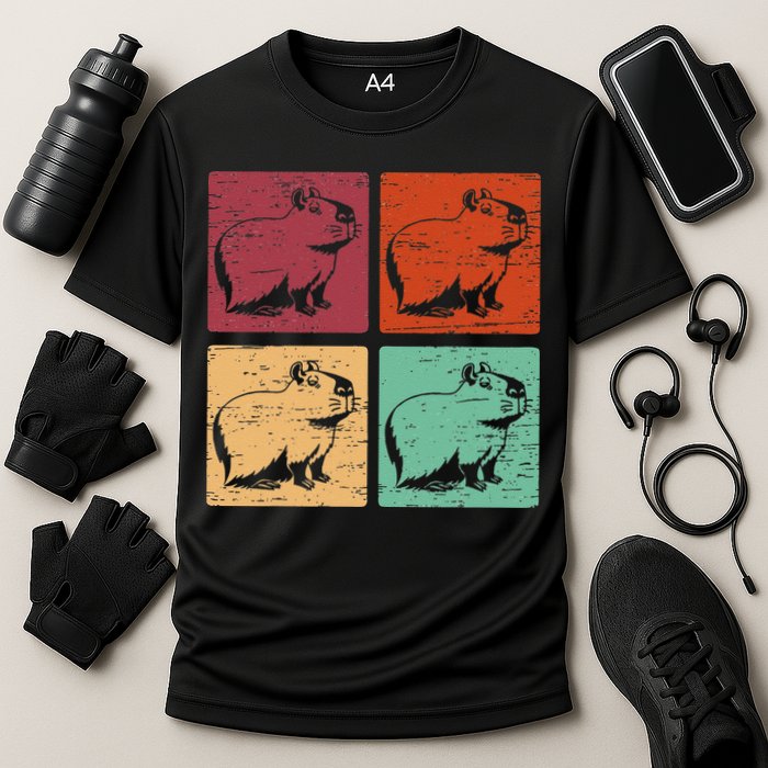 Vintage Capybara Rodent Animals Vintage Capybaras Capybara  Cooling Performance Crew T-Shirt